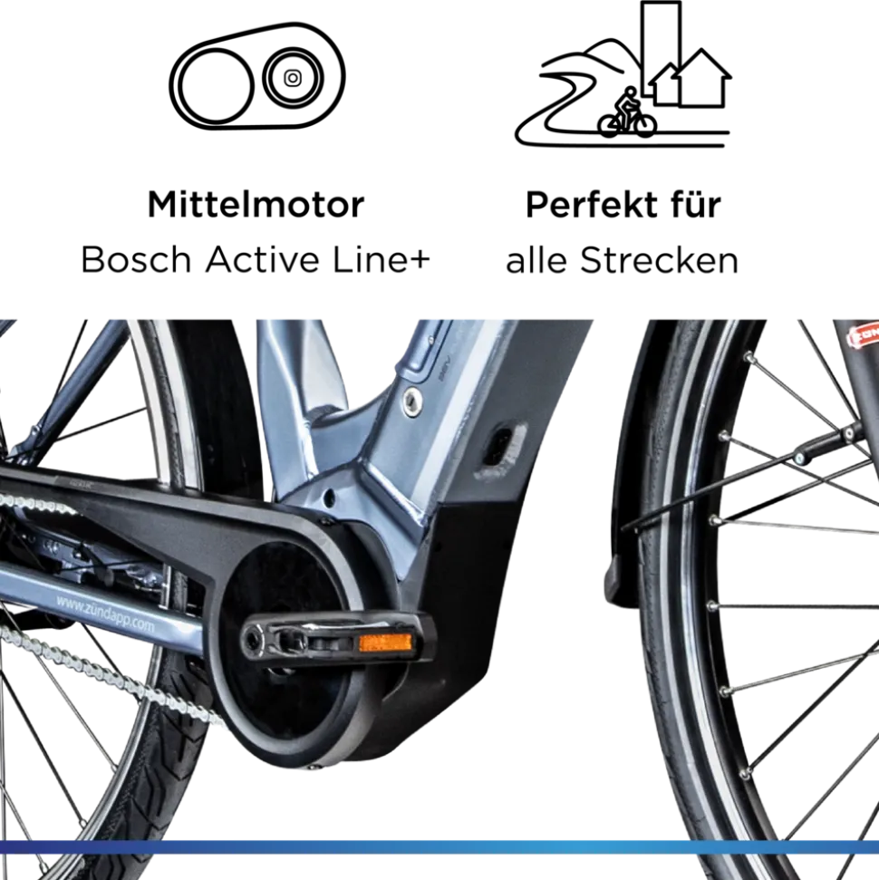 Zündapp Z909 E Bike Damen 28 Zoll Pedelec 150 - 170 cm Elektrofahrrad Bosch Damenfahrrad mit 7 Gang Schaltung E Fahrrad Hollandrad
