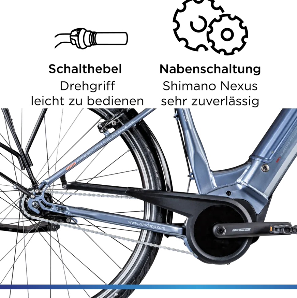 Zündapp Z909 E Bike Damen 28 Zoll Pedelec 150 - 170 cm Elektrofahrrad Bosch Damenfahrrad mit 7 Gang Schaltung E Fahrrad Hollandrad