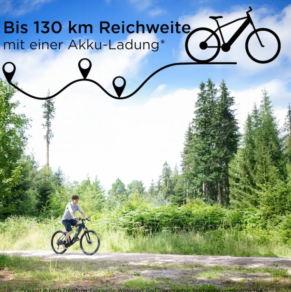 Zündapp Z808 E Bike Mountainbike 29" für Herren ab 160 cm Pedelec 10 Gang Elektrofahrrad 540Wh Scheibenbremsen