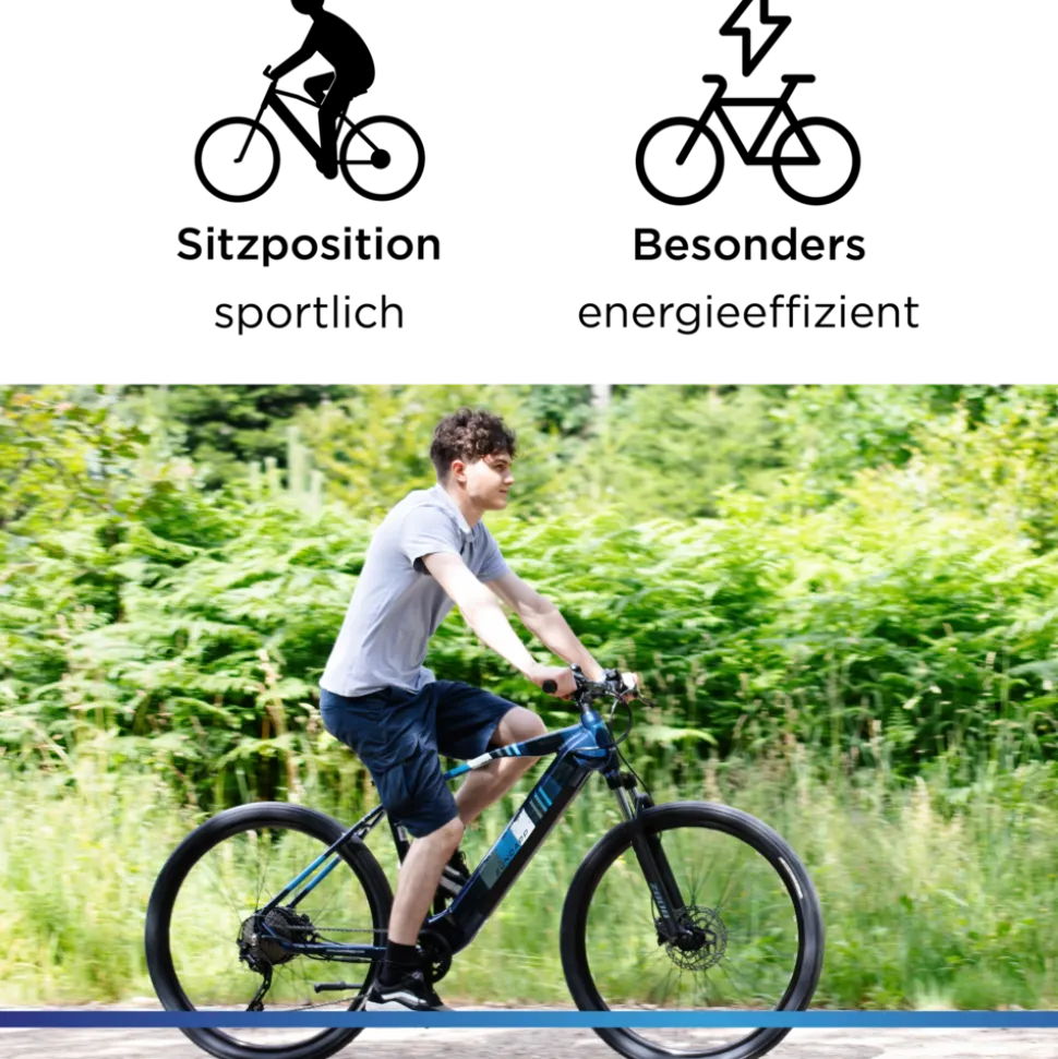Zündapp Z808 E Bike Mountainbike 29" für Herren ab 160 cm Pedelec 10 Gang Elektrofahrrad 540Wh Scheibenbremsen