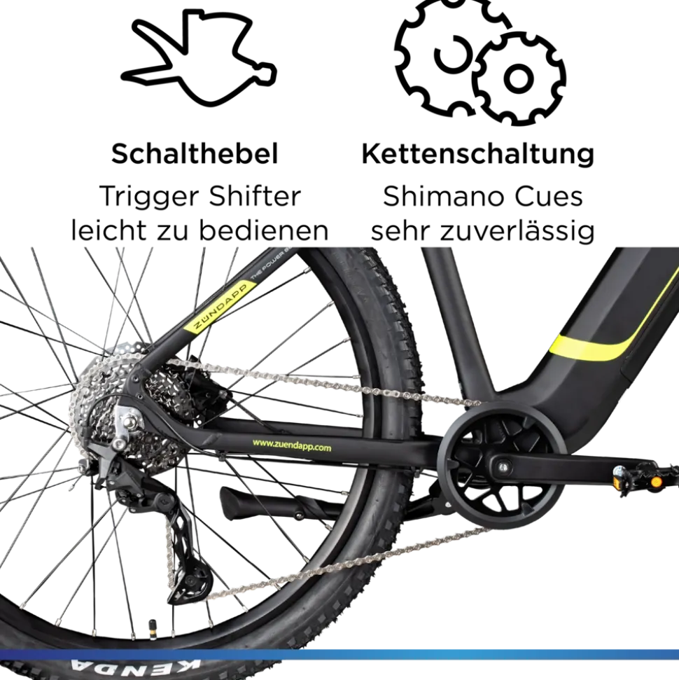 Zündapp Z808 E Bike Mountainbike 29" für Herren ab 160 cm Pedelec 10 Gang Elektrofahrrad 540Wh Scheibenbremsen