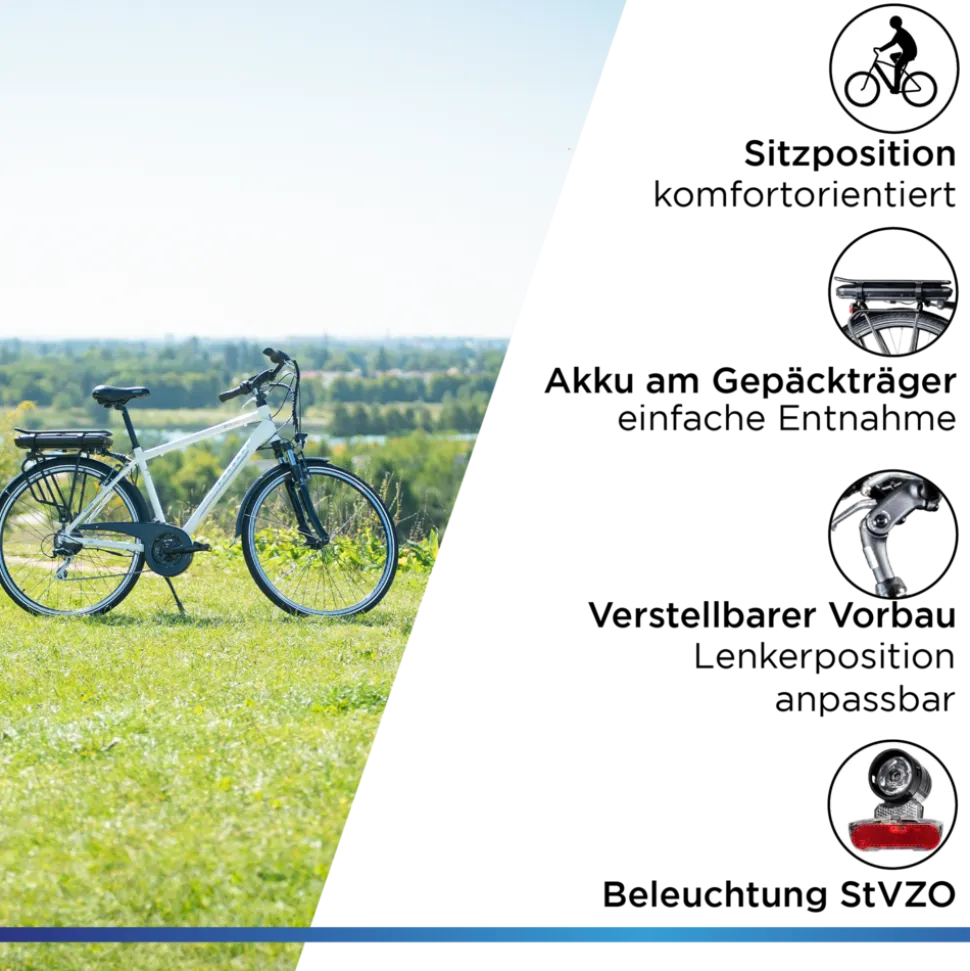 Zündapp Z802 E Bike 28 Zoll Herren Trekkingrad 21 Gang Elektrofahrrad StVZO 165 - 185 cm Pedelec Elektro Trekking Fahrrad