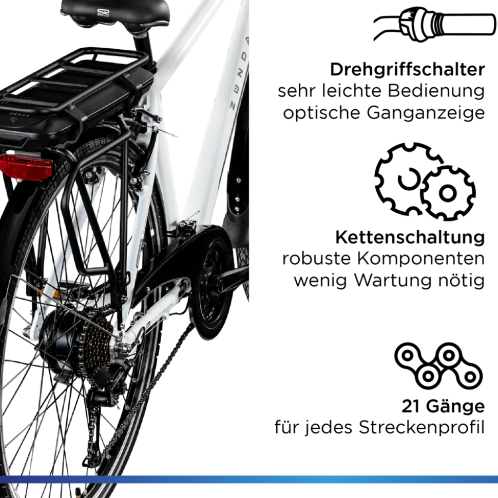Zündapp Z802 E Bike 28 Zoll Herren Trekkingrad 21 Gang Elektrofahrrad StVZO 165 - 185 cm Pedelec Elektro Trekking Fahrrad