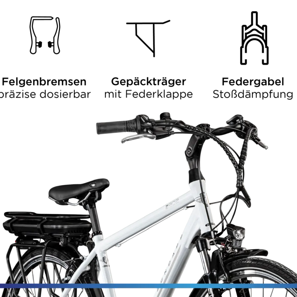 Zündapp Z802 E Bike 28 Zoll Herren Trekkingrad 21 Gang Elektrofahrrad StVZO 165 - 185 cm Pedelec Elektro Trekking Fahrrad