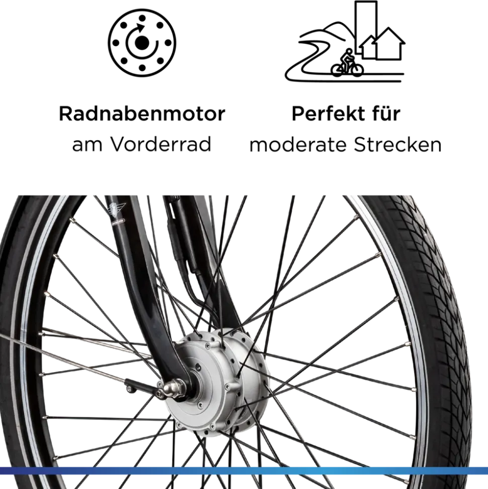Zündapp Z517 E Bike 28 Zoll Pedelec Hollandrad E Fahrrad Damen 155 - 190 cm mit 7 Gang Nabenschaltung Rücktritt Citybike Nabenmotor