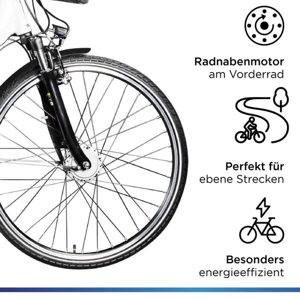 Zündapp Z517 E Bike 28 Zoll Pedelec Hollandrad E Fahrrad Damen 155 - 190 cm mit 7 Gang Nabenschaltung Rücktritt Citybike Nabenmotor