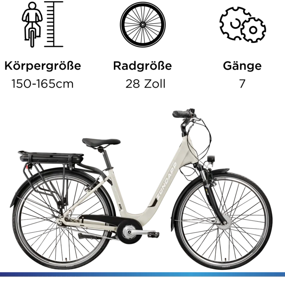 Zündapp Z600 E-Cityrad 28 Zoll – stilvoll & komfortabel durch die Stadt mit 536 Wh Power