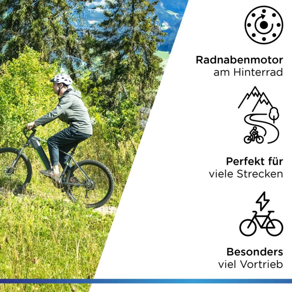 Zündapp Z808 E-Mountainbike für Damen und Herren ab 170 cm E Bike 27,5 Zoll EMTB Hardtail Pedelec Fahrrad Elektrofahrrad