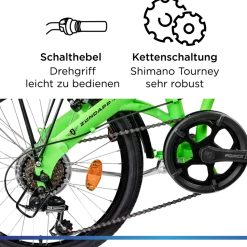 Zündapp ZF20 Speed Folder 20 Zoll Klapprad Faltrad Stadtrad Fahrrad faltbar Klappfahrrad StVZO