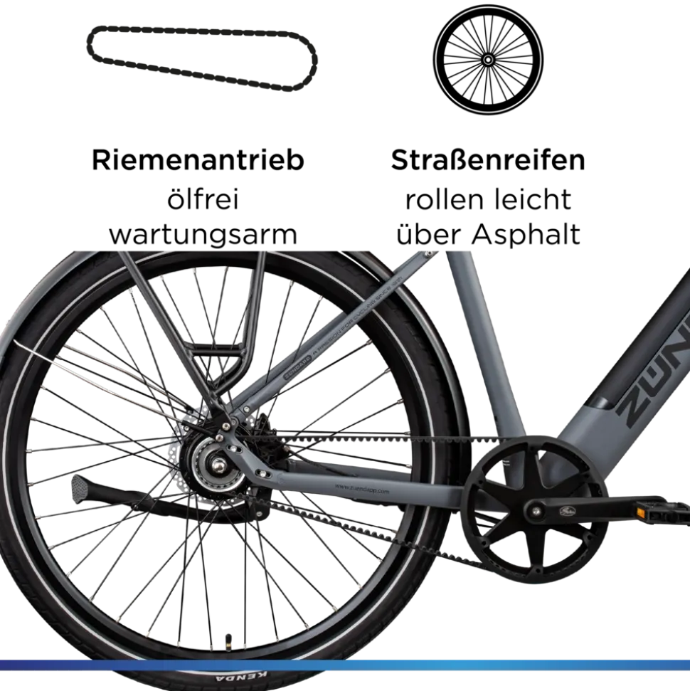 Zündapp Z7 Urban-e E Bike Singlespeed 28 Zoll 165 - 185 cm Elektro Fahrrad 1 Gang