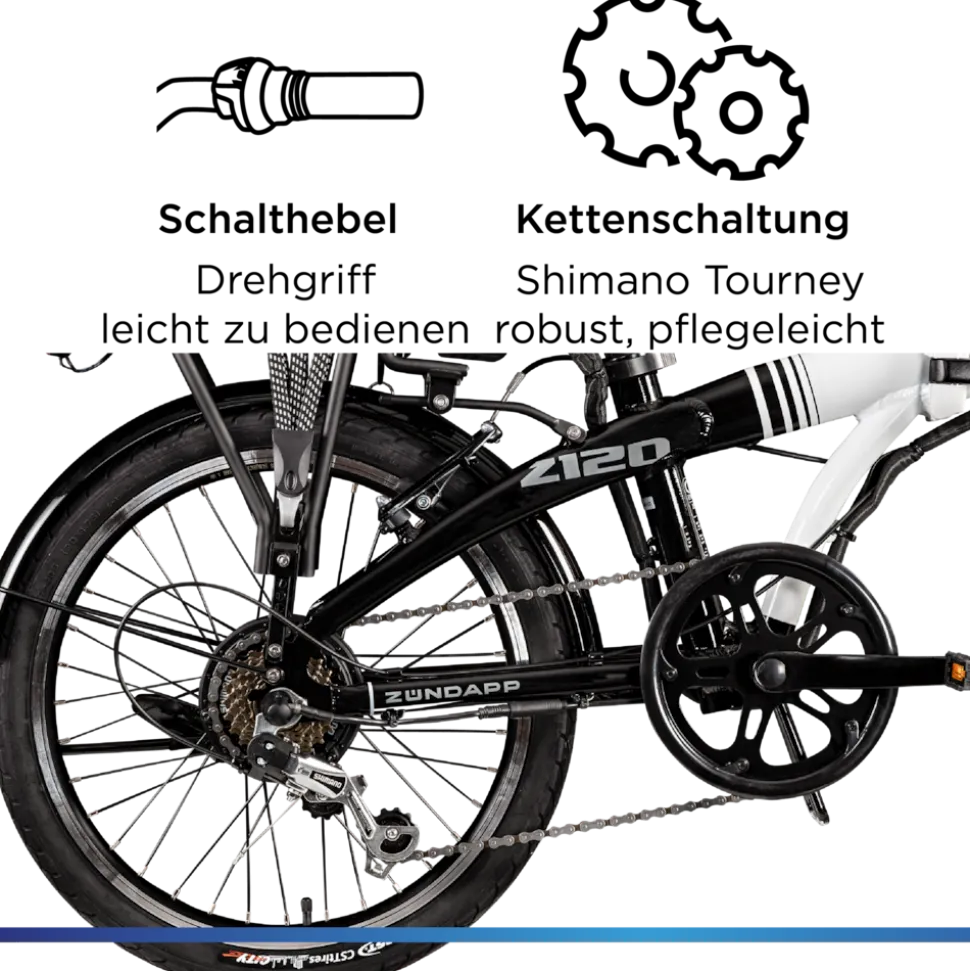 Zündapp Z120 20 Zoll E Bike Elektro Bike Pedelec Faltrad E Klapprad E Fahrräder leichte Ebikes 20" Urban E Bikes Stadtrad