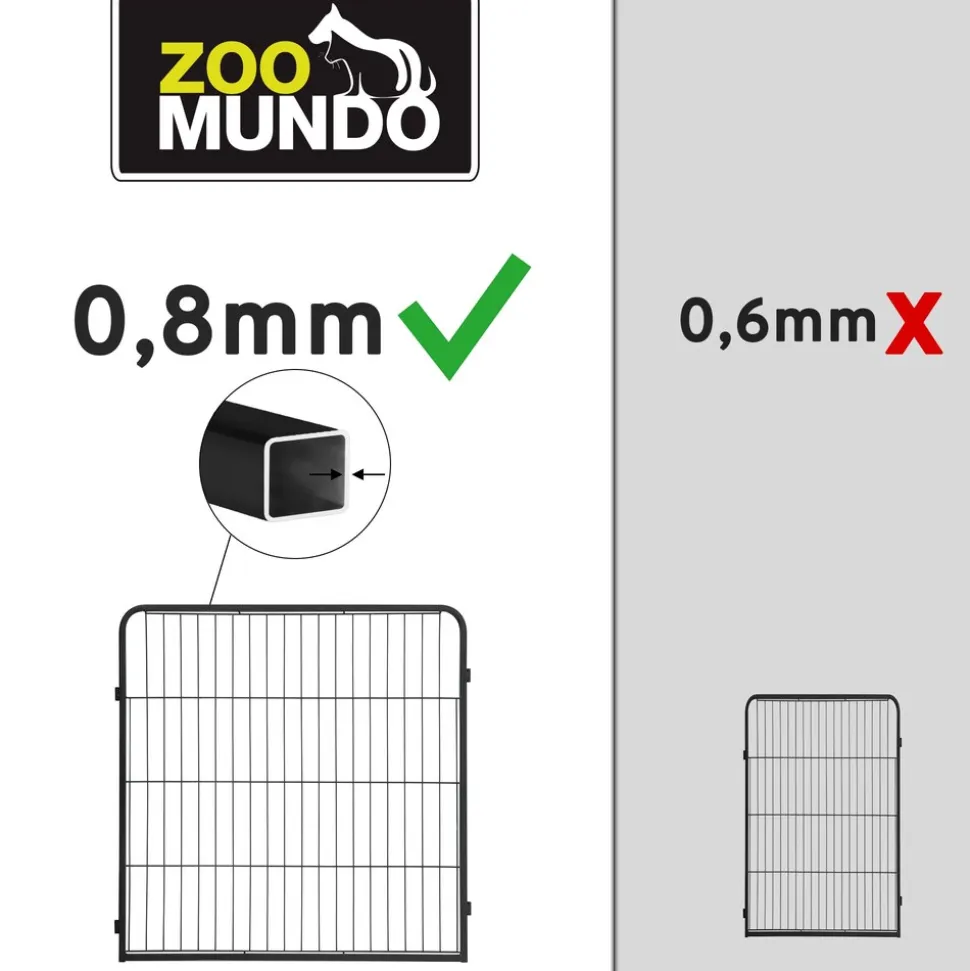 zoomundo Welpenauslauf / Freilaufgehege 8-Eck - XL - BLACK EDITION