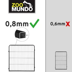 zoomundo Welpenauslauf / Freilaufgehege 8-Eck - XL - BLACK EDITION