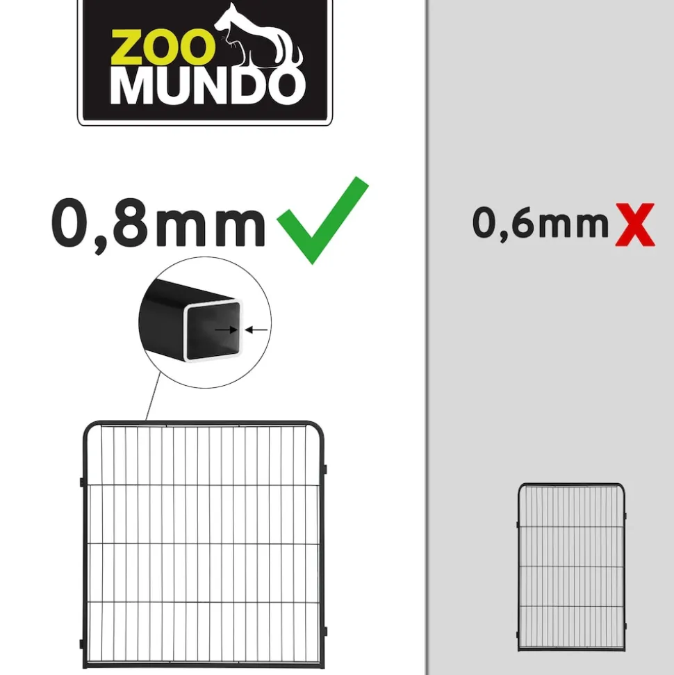 zoomundo Welpenauslauf / Freilaufgehege 8-Eck - XL - BLACK EDITION