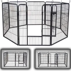 zoomundo Welpenauslauf / Freilaufgehege 8-Eck - XL - BLACK EDITION